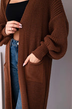 Sweter damski długi kardigan akrylowy włoski Rubis