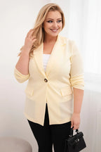Marynarka damska wiskozowa Plus Size z długim rękawem Gentile