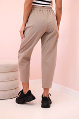 damskie spodnie khaki summer punto z kieszeniami widok z przodu
