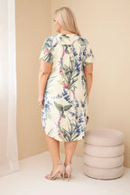 Sukienka damska wiskozowa Plus Size z krótkim rękawem Dolcezza